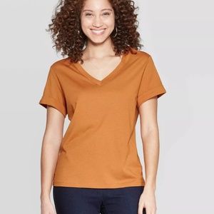 Women's Short Sleeve V-Neck T-Shirt - A New Day XL